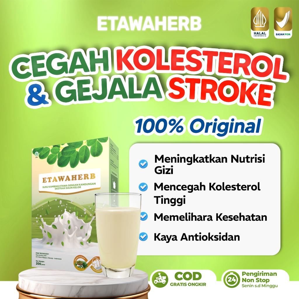 

Susu Murni Nutrisi Etawaherb - Kesehatan Tubuh Jantung & Atasi Kolesterol Darah Tinggi 200gr Original