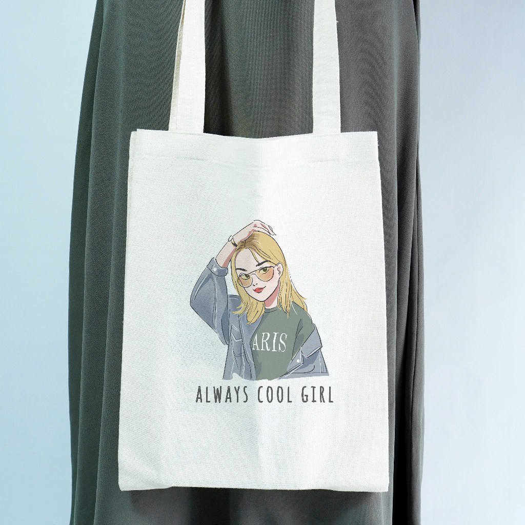 Tas Tote Bag Tas Jinjing Unisex Always Cool Girl - Peta_thostee.