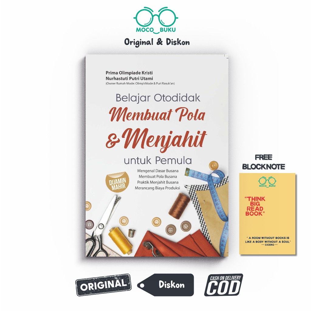 Buku Belajar Otodidak Membuat Pola & Menjahit untuk Pemula