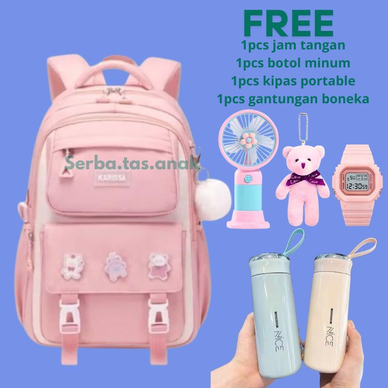 BK179- TAS SEKOLAH TAS RANSEL ANAK PEREMPUAN TAS SEKOLAH ANAK PEREMPUAN TAS SEKOLAH ANAK SD/SMP KAPA