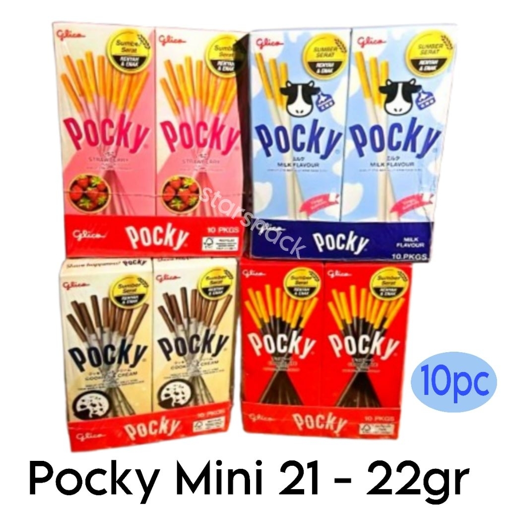 

Lezatoz_Genz Glico Pocky Mini Milk Cookies Isi 10 Box/Pak