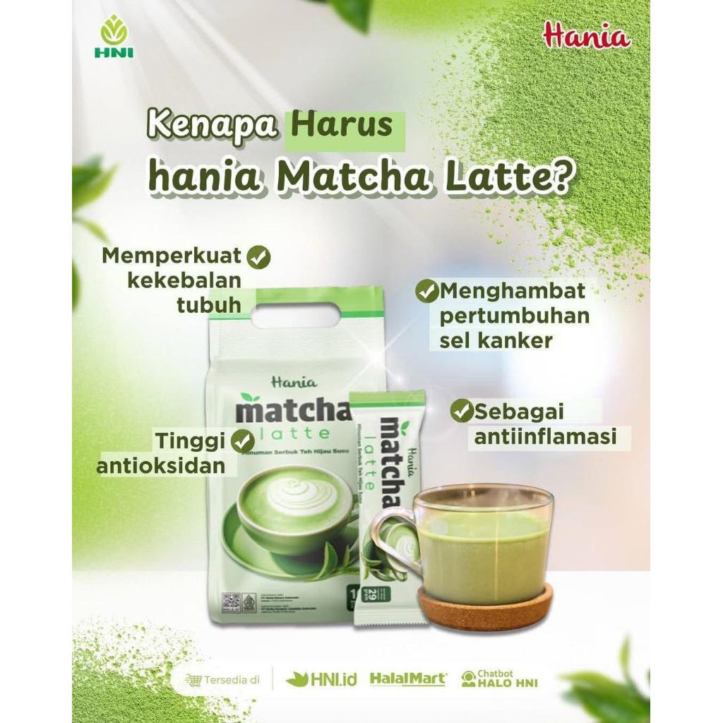 

HANIA MATCHA LATTE minuman serbuk teh hijau susu