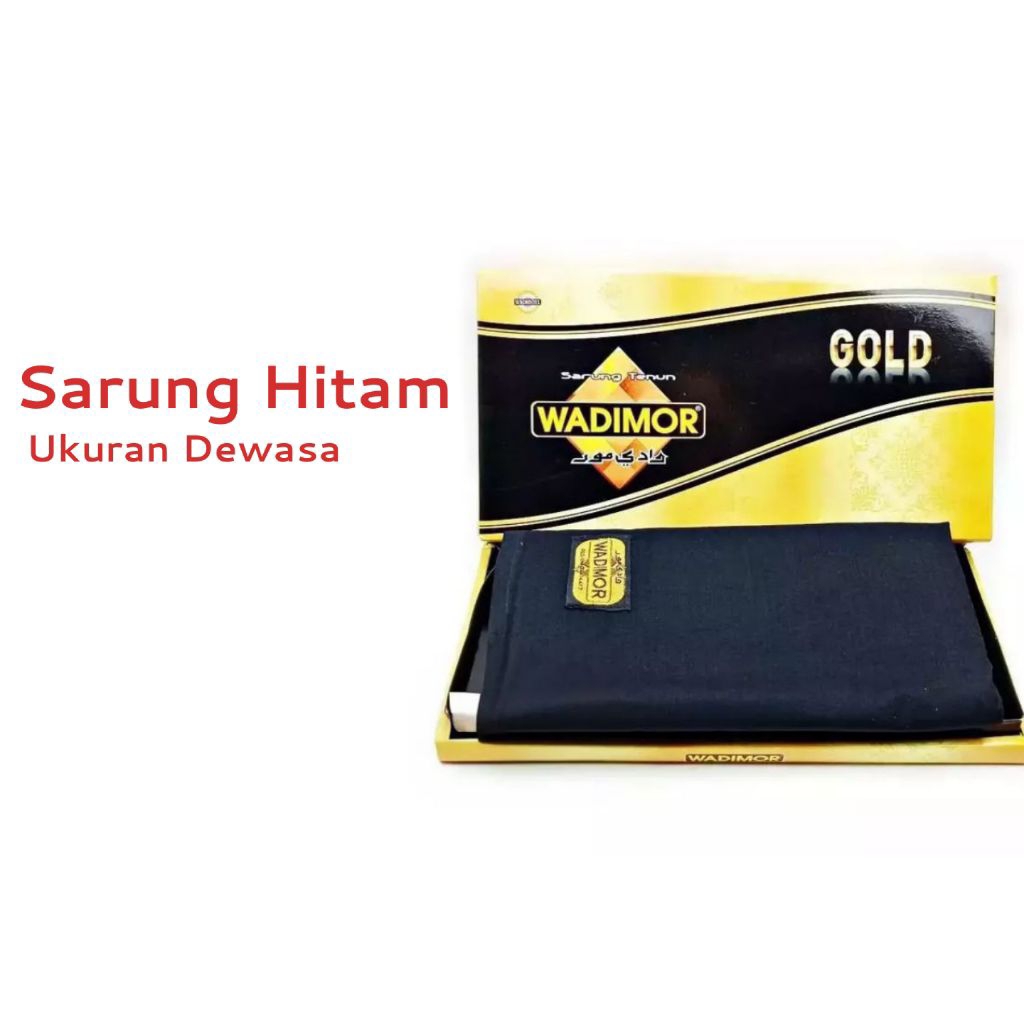 Sarung Pria ( Warna Hitam - Polos ) Merk Wadimor