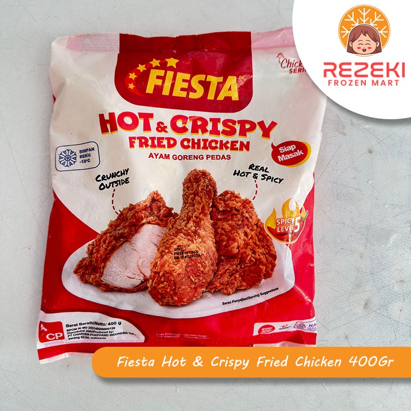 

Fiesta Hot & Crispy Fried Chicken 400 Gr | Ayam Goreng Pedas | Frozen Food Murah