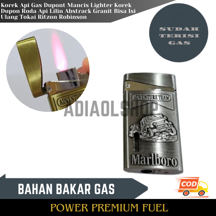Korek Api Slim Bara Las Gas Mb Marlboro Bisa Di Isi Ulang Gas Tokai Ritzon Robinson