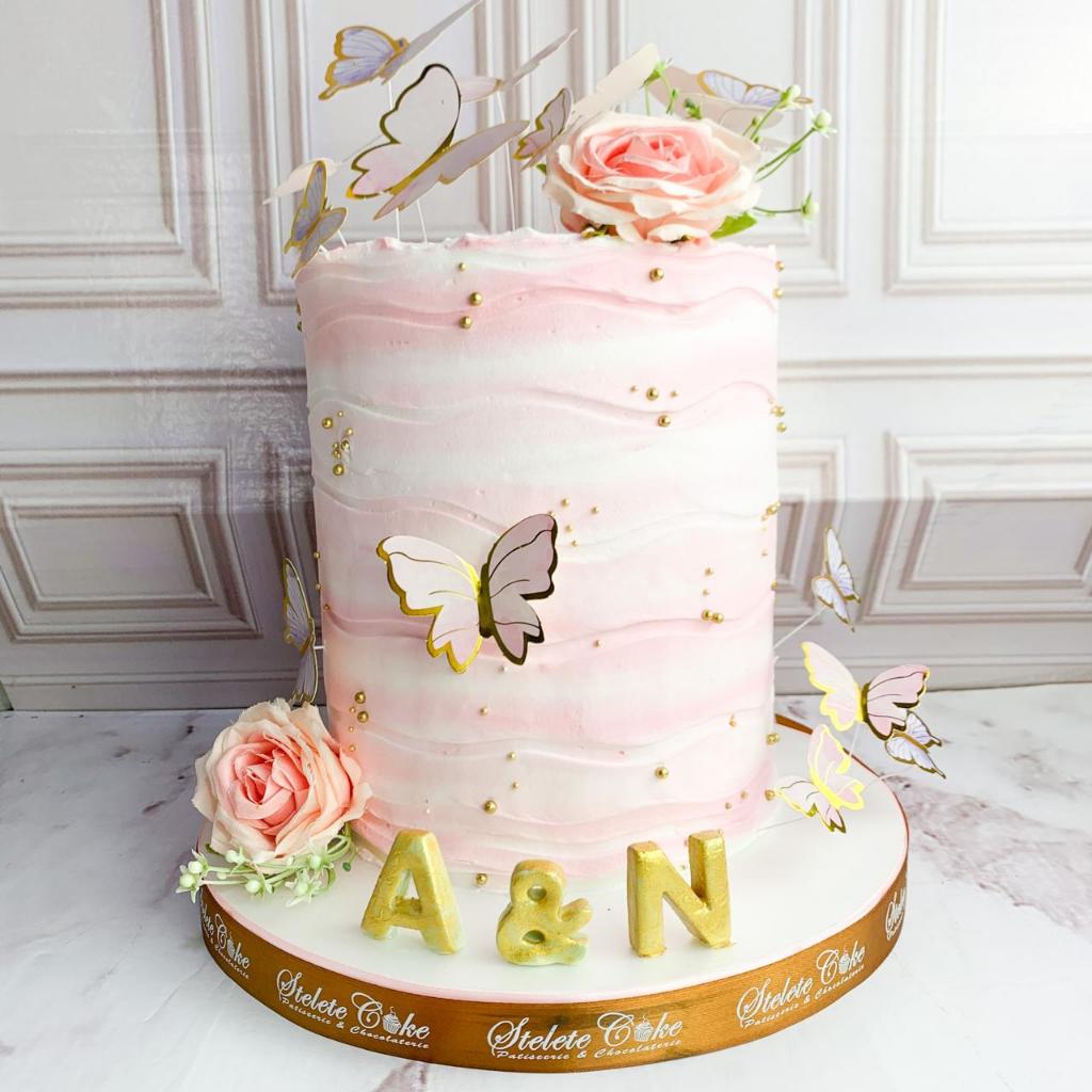 

Kue Ulang Tahun/Birthday Cake/Kue Ultah Tema Flower Butterfly Pink/Kue Birthday Jakarta