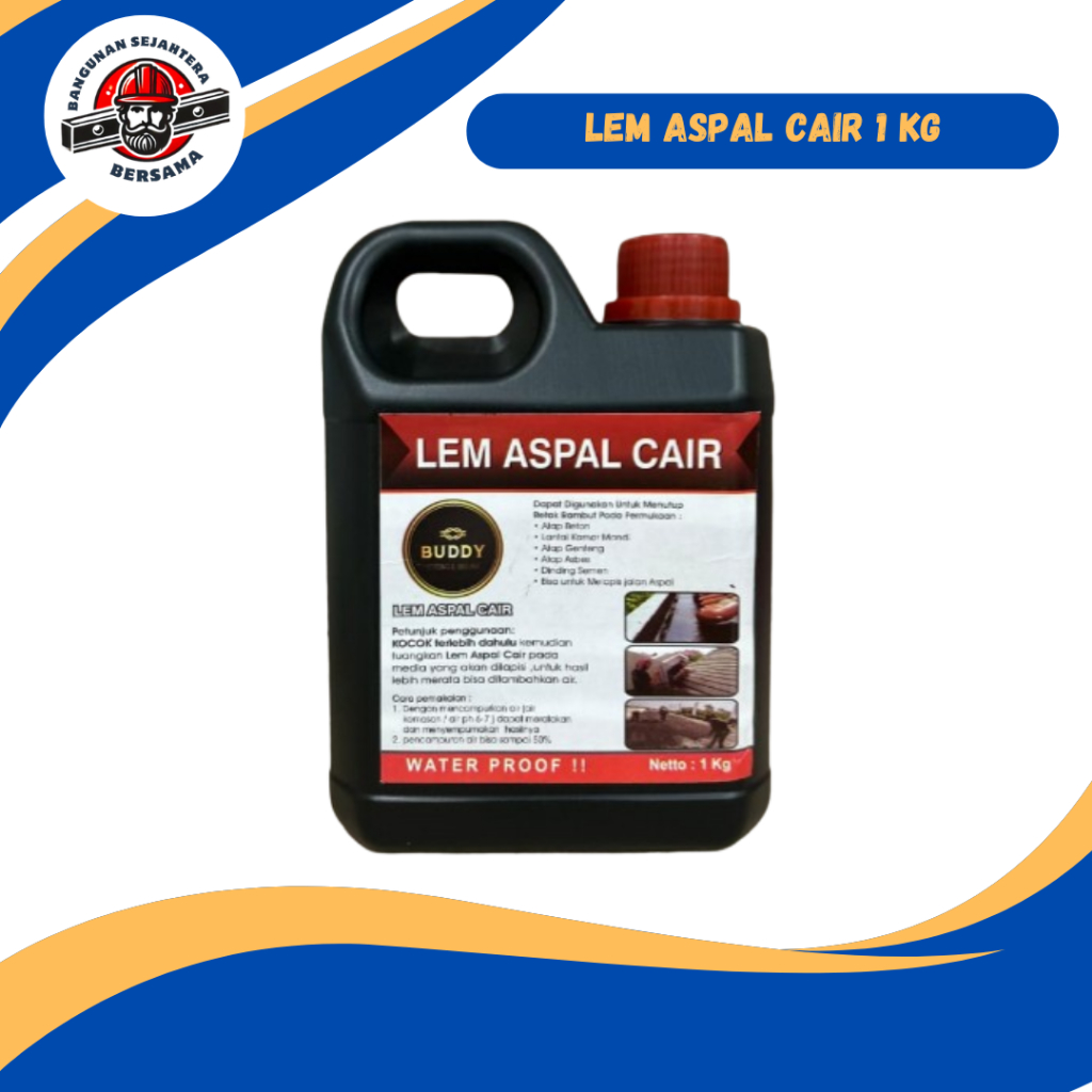 Aspal Cair 1Kg Siap Pakai Untuk Jalan & Atap Bocor