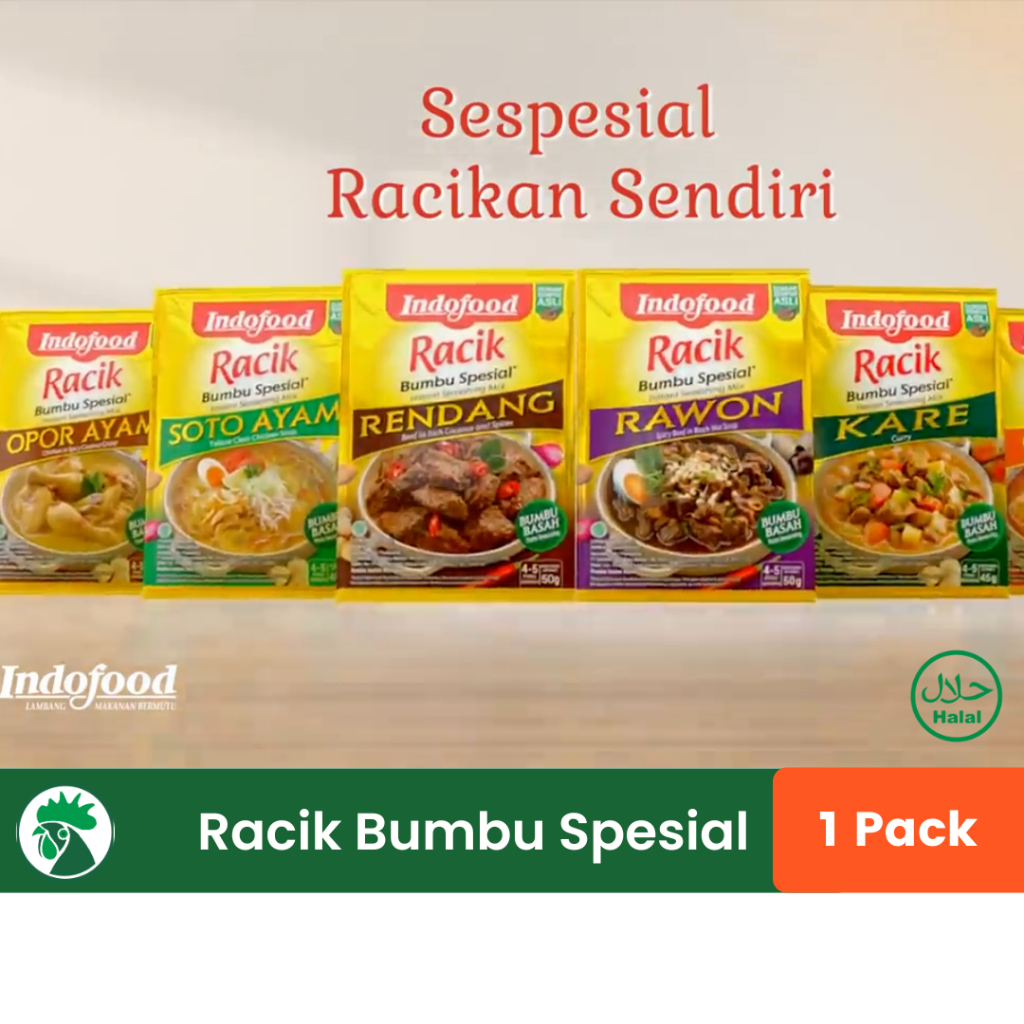 

Bumbu Racik Basah Spesial 50gr | Rendang Gulai Kare Soto Ayam dan Lainnya | Indofood
