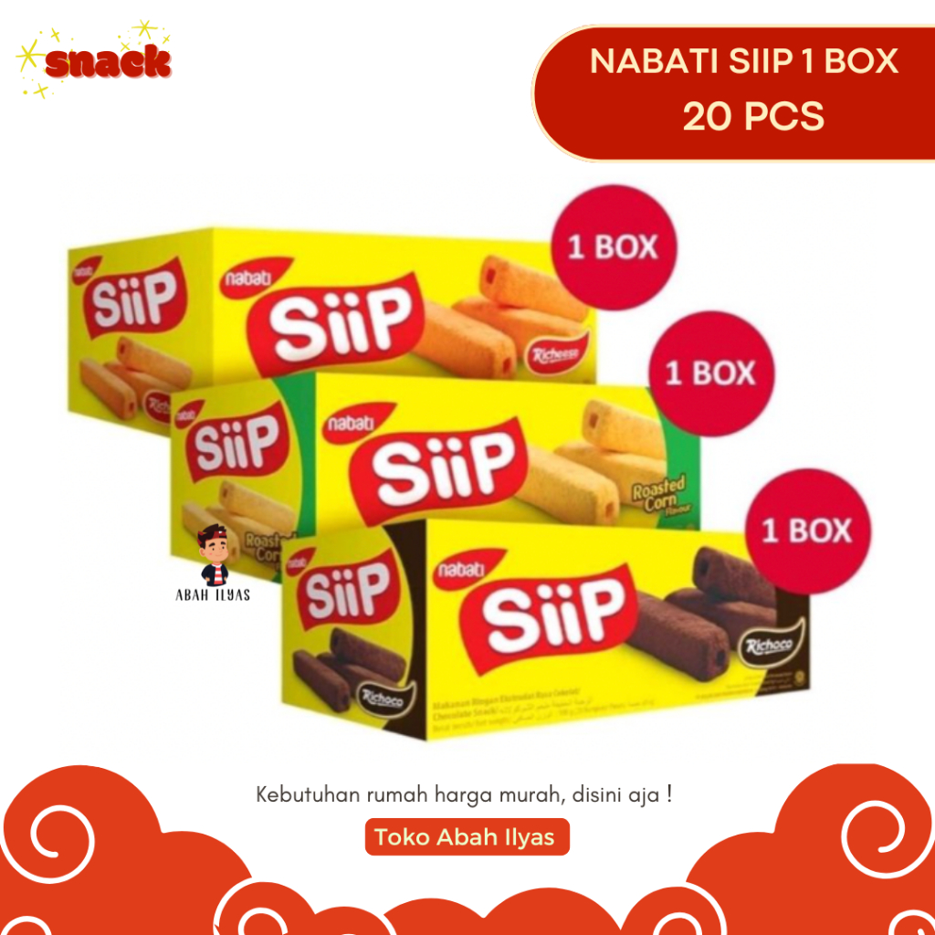 

Nabati SIIP Box Isi 20 Sip Richesse Coklat, Jagung Bakar, Keju
