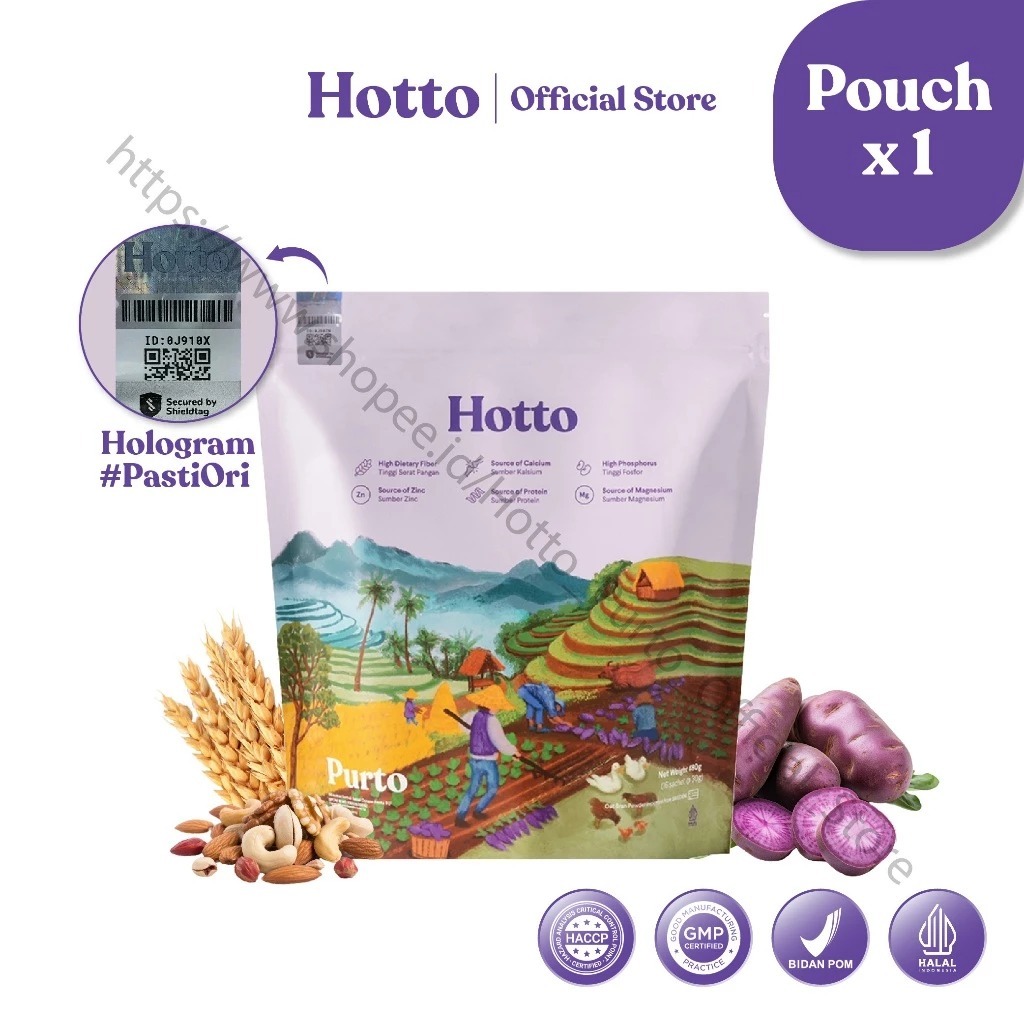 

HOTTO PURTO 1POUCH ISI 16 SACHET MULTIGRAIN SUPERFOOD