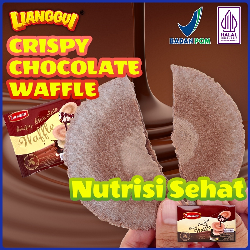 

10+10pcs Lianggui Wafer Cokelat Crispy HALAL - Cemilan Anak Sehat, Snack Renyah untuk Diet & Sekolah