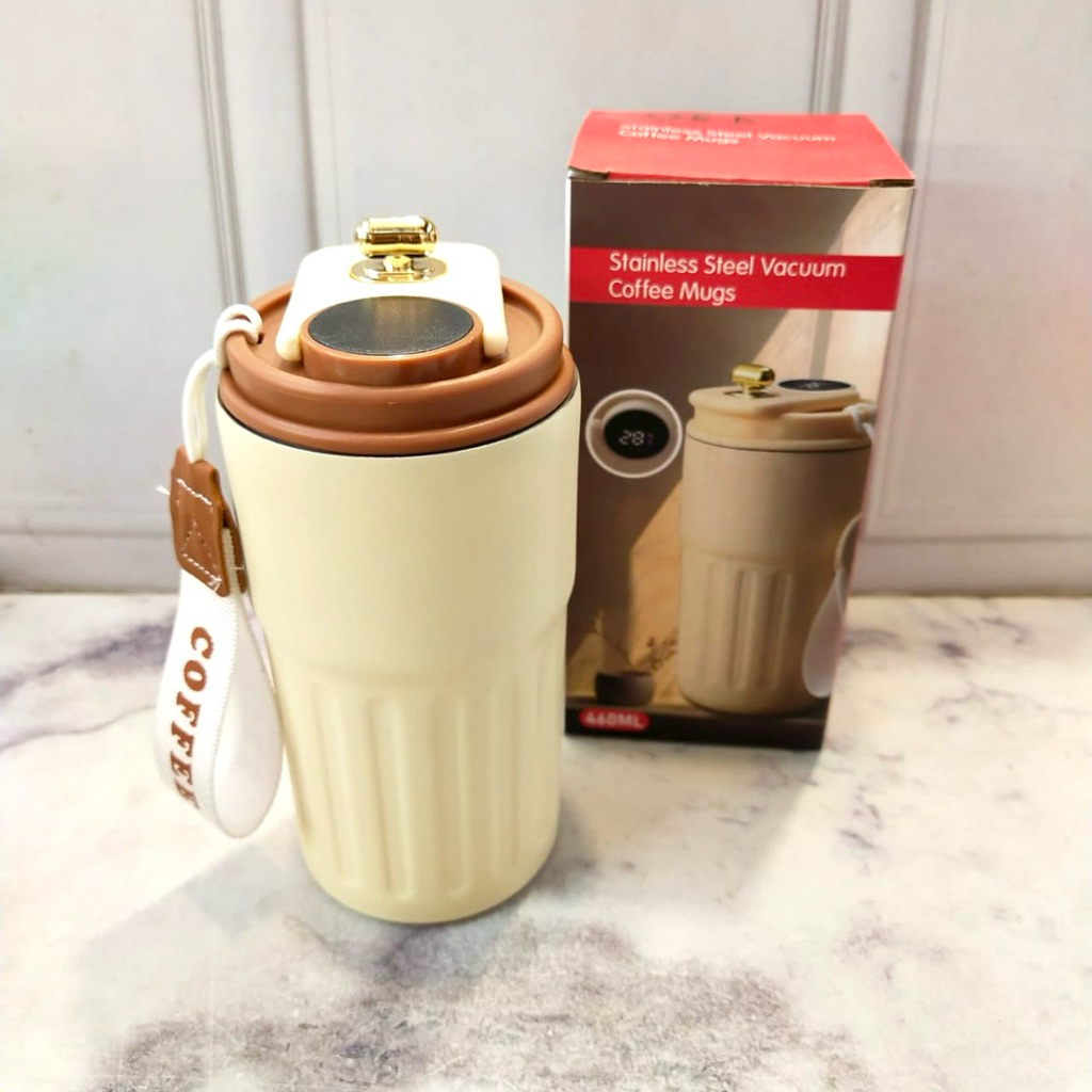 TUMBLER STAINLESS STEEL LED KODE 136-316 450ml ADA STRAP TENTENG//TUMBLER HOT N COOL