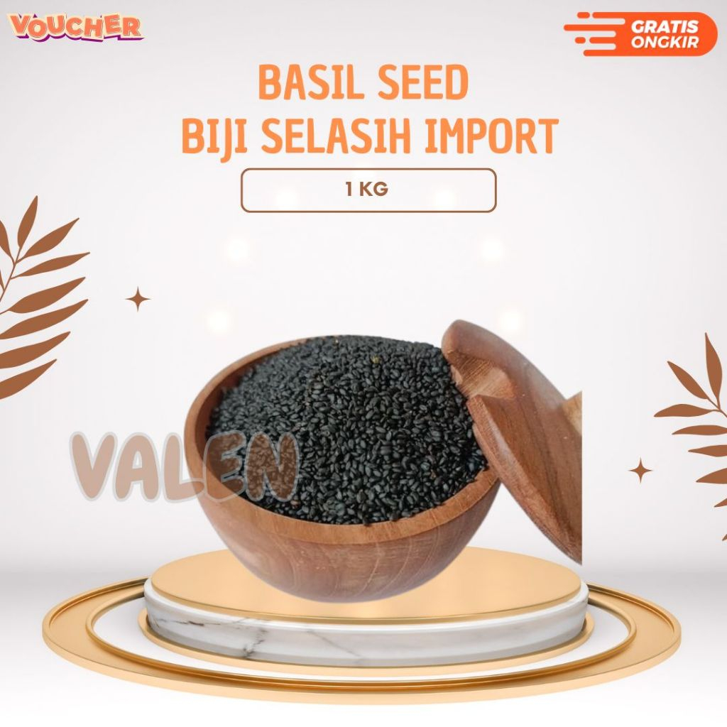 

Basil Seed Biji Selasih Import kualitas Premium 1 Kg