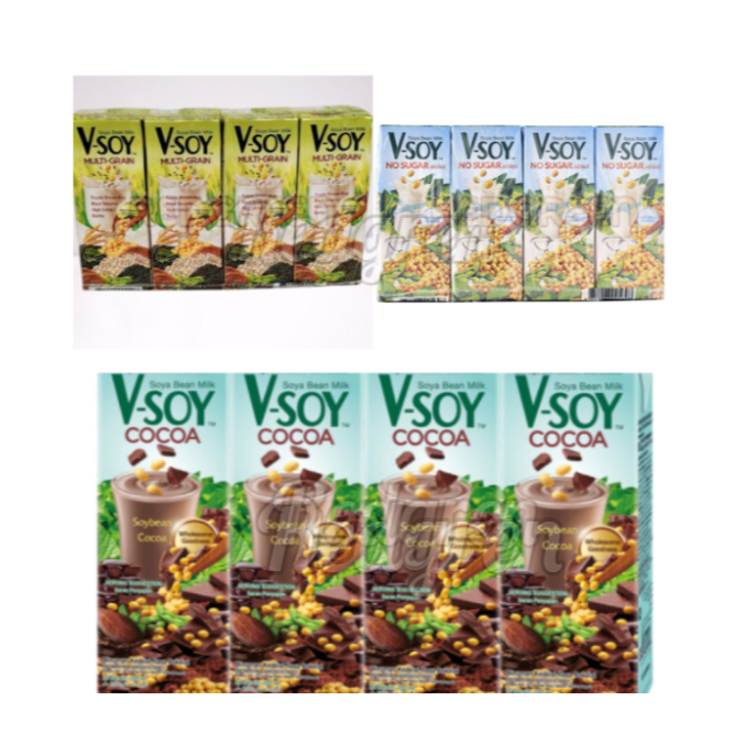 

Vsoy Milk Susu Kedelai Multi grain Sugar Free 200ml v-soy multi grain 4packx200ml