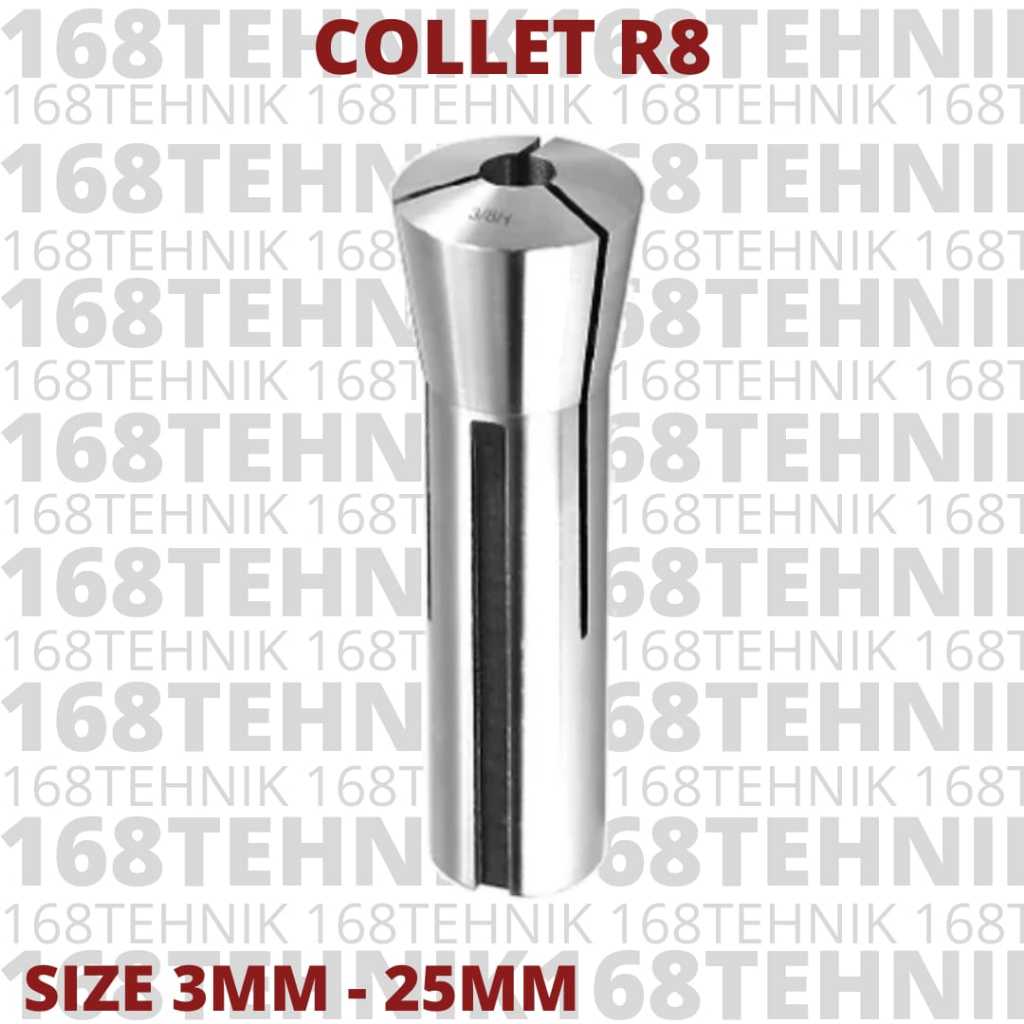 COLLET R8 3mm-25mm / ARBOR COLLET R 8 / KEPALA BOR FRAIS R8 /ARBOR MILING CHUCK HOLDER R8 ARBOR SET 
