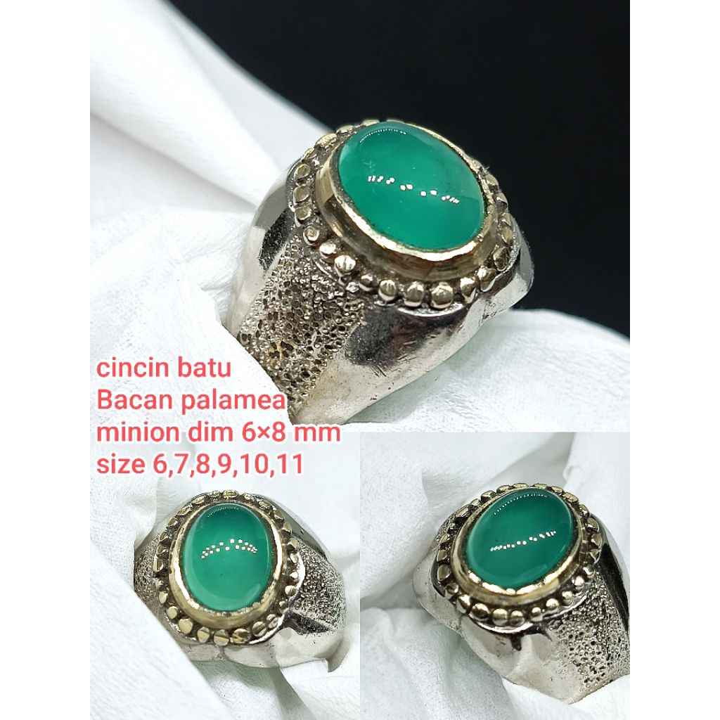 cincin batu bacan palamea (obsidian)