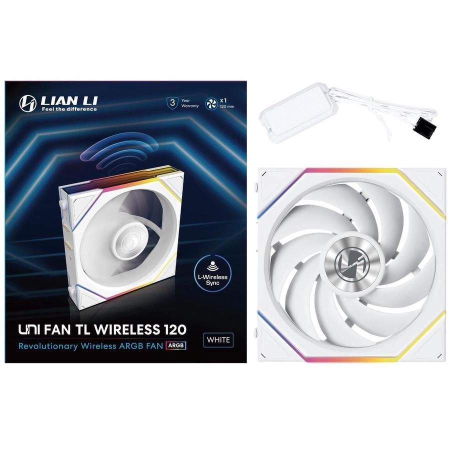 LIAN LI UNI FAN TL WIRELESS 120 WHITE SINGLE FAN PACK 120MM FAN CASE