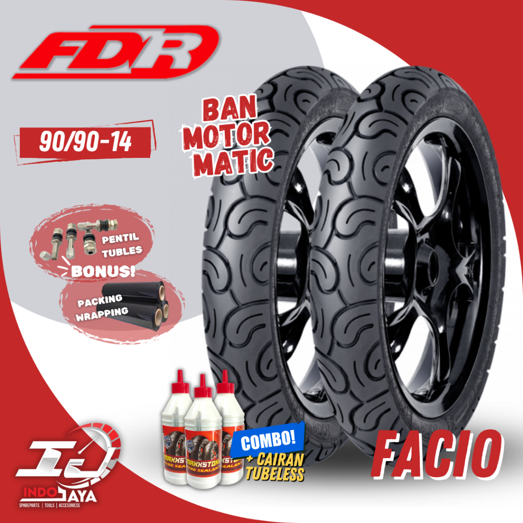 [READY COD] BAN TUBELESS FDR FACIO ( 90/90-14 ) RING 14 / R14 / BAN MOTOR LUAR DEPAN BELAKANG MOTO M