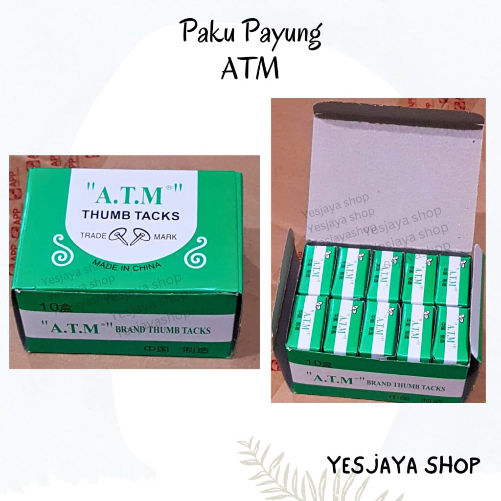 

{1 pak besar} Paku Payung ATM / Thumb Tack ATM / Paku payung grosir