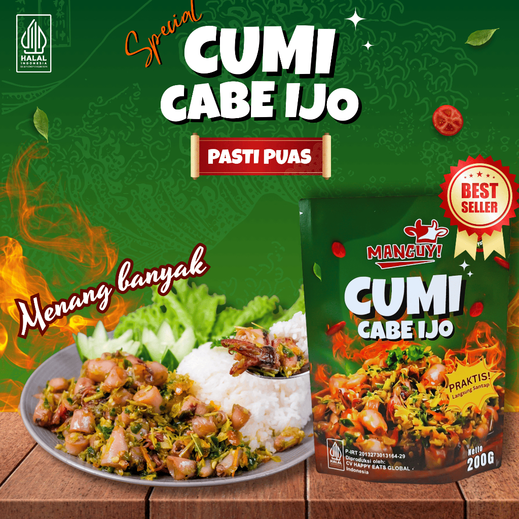 

Mancuy Cumi Cabe Ijo - Lauk Siap Saji - Makanan Siap Saji - Lauk Cumi Ijo