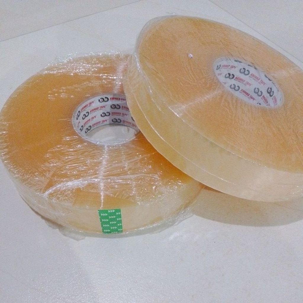 

opp jumbo / lakban bening jumbo ukuran 48mm dan 45 mm 1000 yard