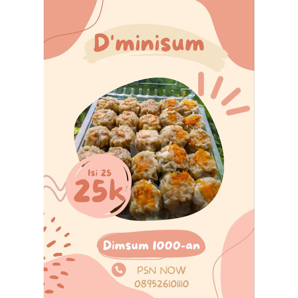 

Dimsum mini isi 25 pcs kukus/frozen
