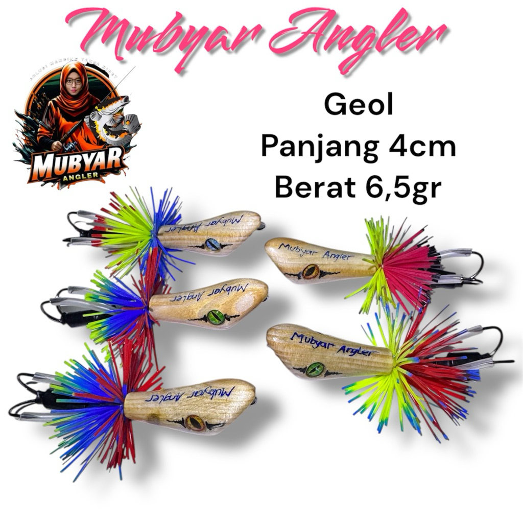 Geol 4cm Natural kayu pinus Mubyar Angler Umpan Casting Gabus Umpan Pancing