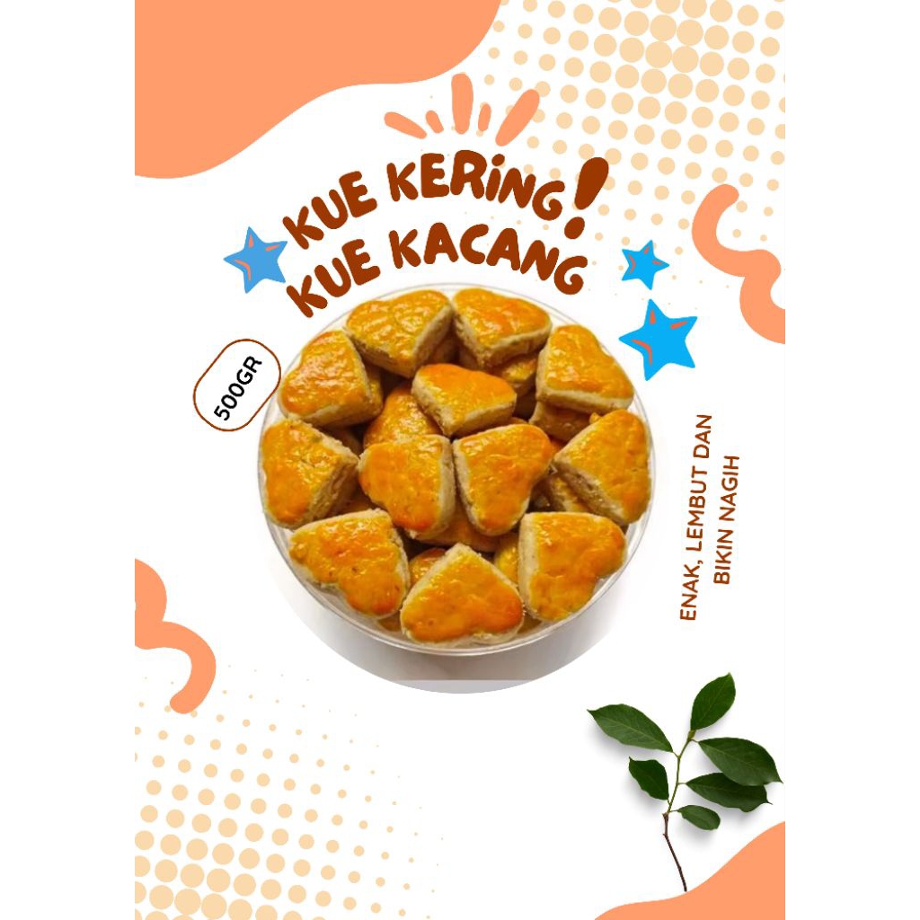 

kue kering /Kue kacang 500gram/Toples snack food-cookies makanan crispy cemilan lebaran