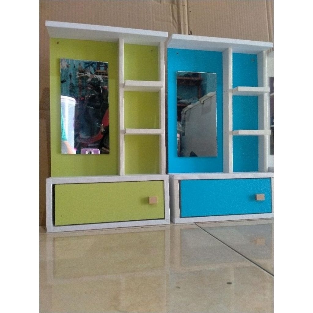 NS RAK KOSMETIK LACI GANTUNG MINI/CERMIN RIAS MINIMALIS/ RAK RIAS KOSMETIK RAK RIAS MAKE UP KAYU