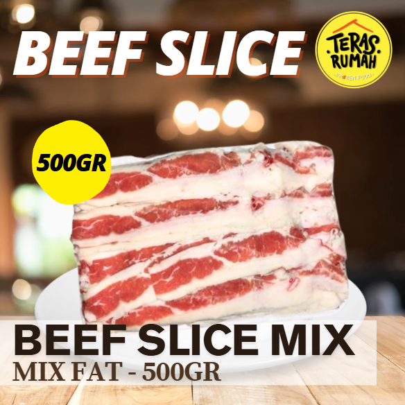 BEEF SLICE DAGING SAPI MIX, LOW FAT / DAGING SAPI SLICE TIPIS 500GR