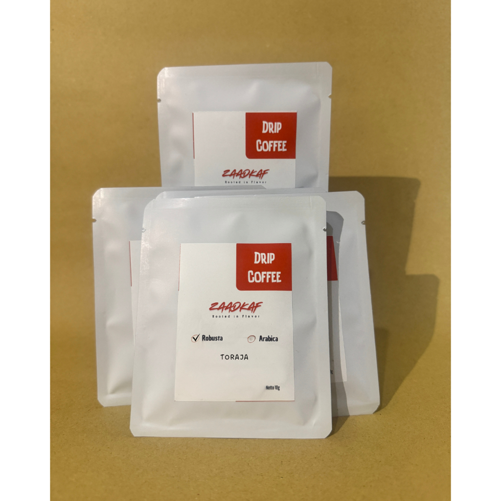 

ZAADKAF 5 Drip Bag Coffee - Robusta TORAJA - Simple Coffee - Seduh dalam 1 Menit