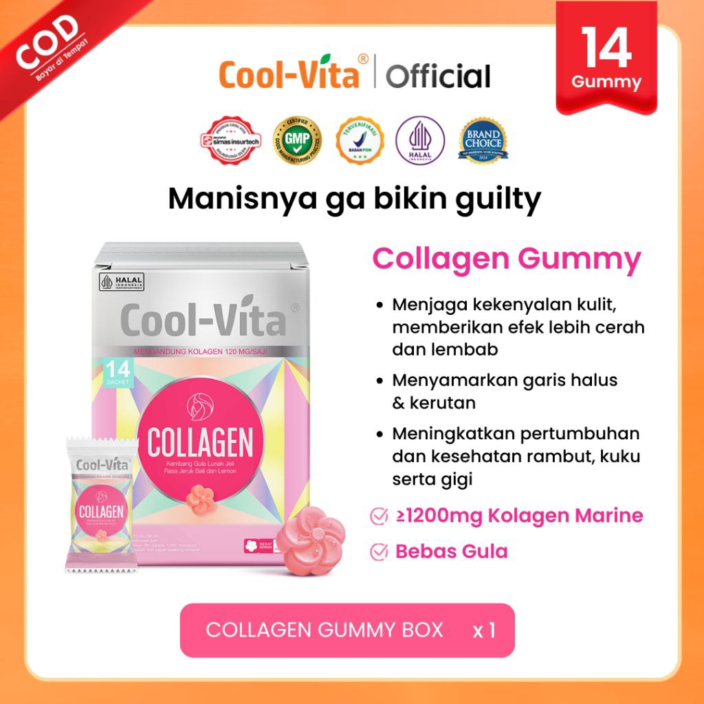 Box Collagen Gummy + 1 Box DHA Gummy Suplemen kesehatan
