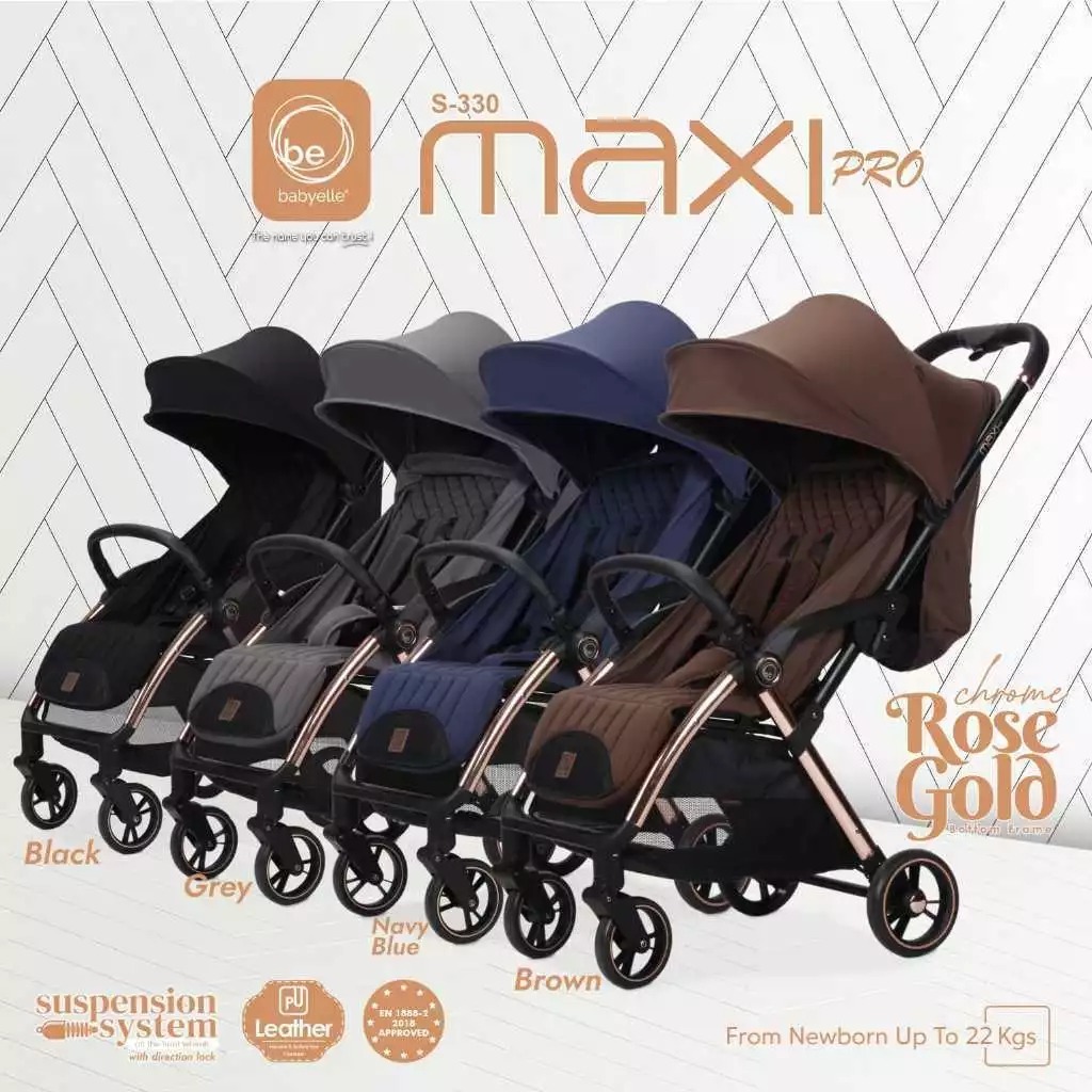 Stroller Babyelle Maxi Pro S-330 Cabin Size | Kereta Dorong Bayi Gratis Tas
