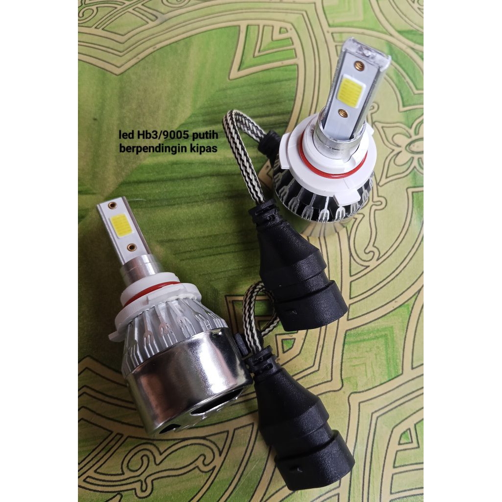 lampu jauh innova reborn pajero old rush led hb3 putih berpendingin kipas(set)