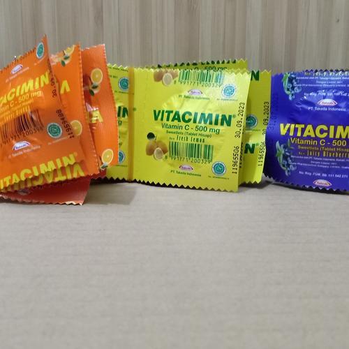 Bundle Vitacimin 5 Strip Dan 10 Strip || Vitacimin Lemon || Vitacimin Orange
