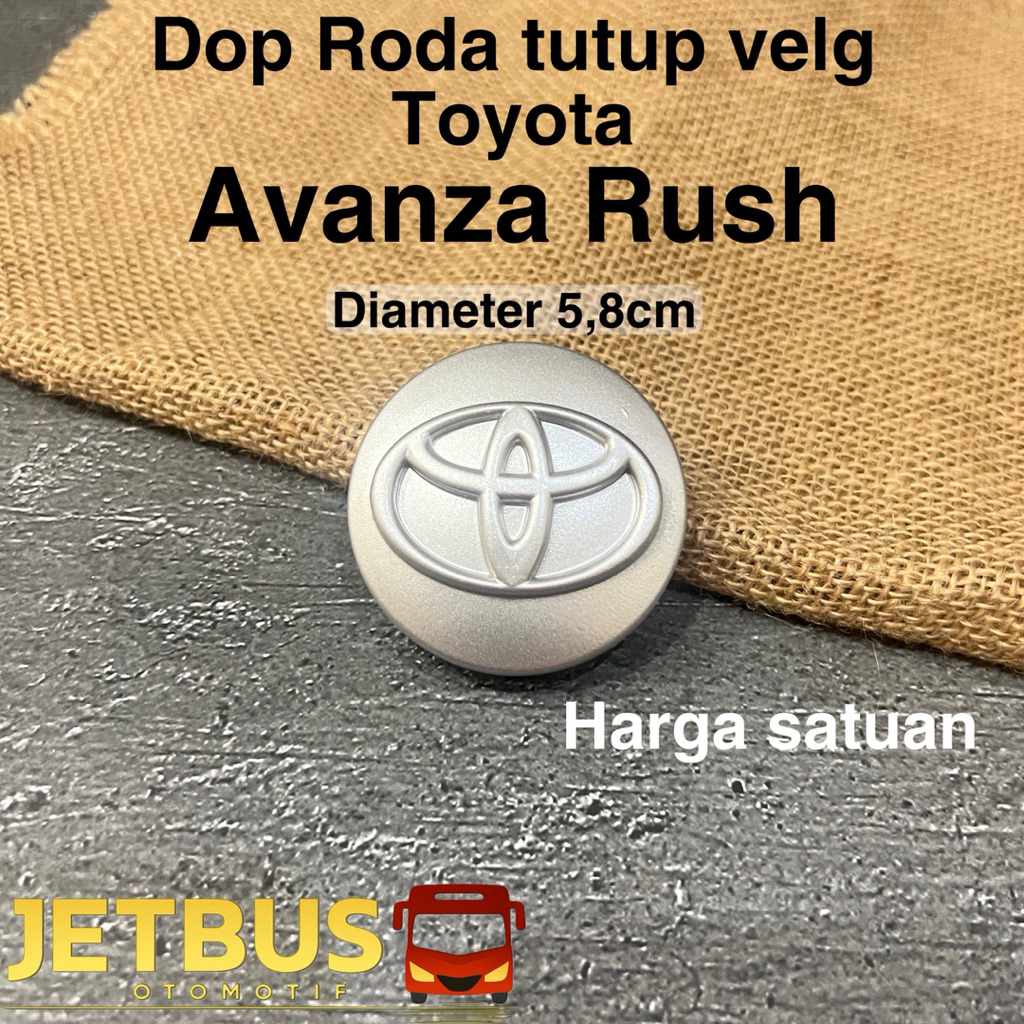 Tutup Dop Roda Velg Avanza Rush Veloz Toyota Diameter 5.8 Silver