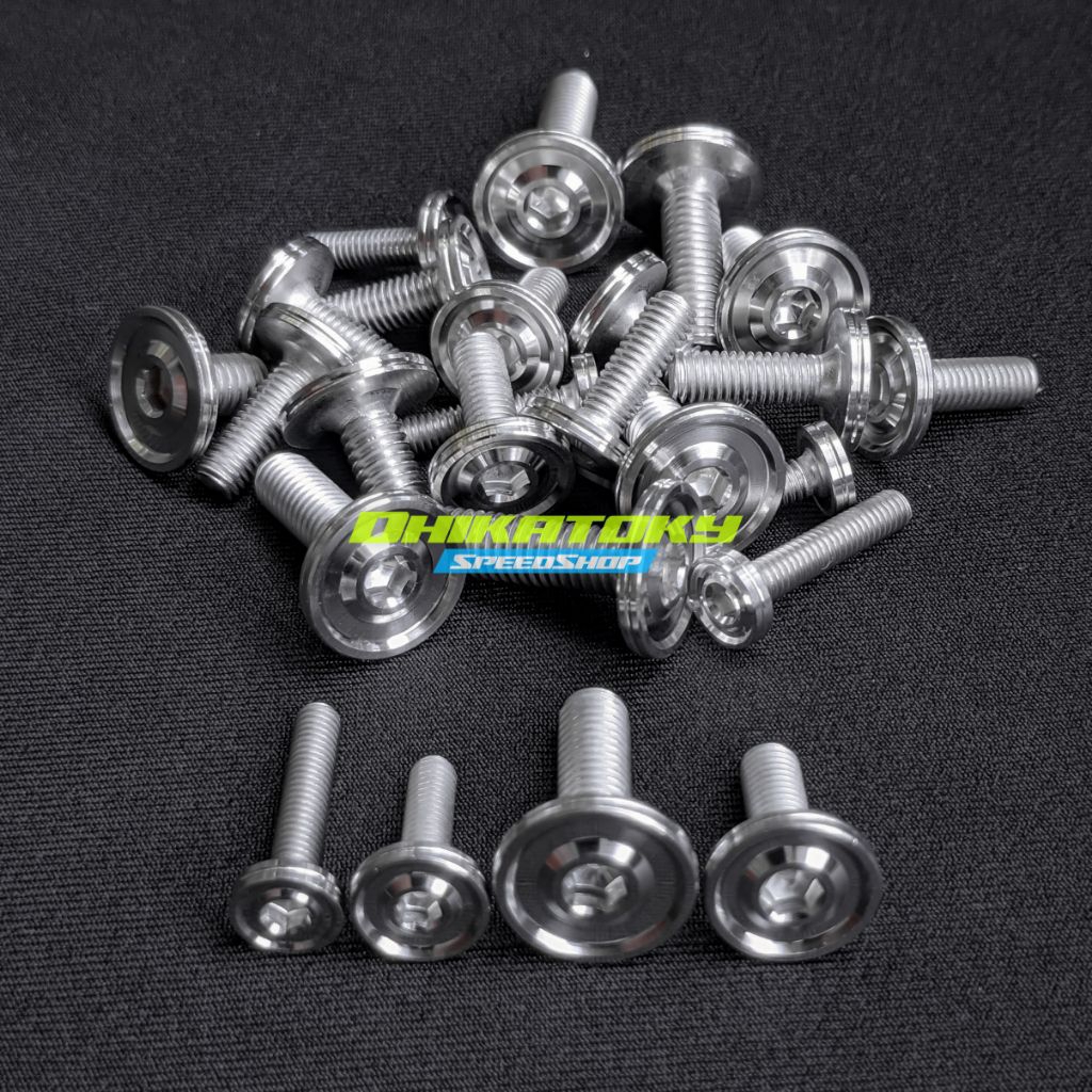 Set Baut Body & Batok WAVE 125 Kharisma / Supra X 125 Old / Batman | Isi 25Pcs | Original HENG Thail