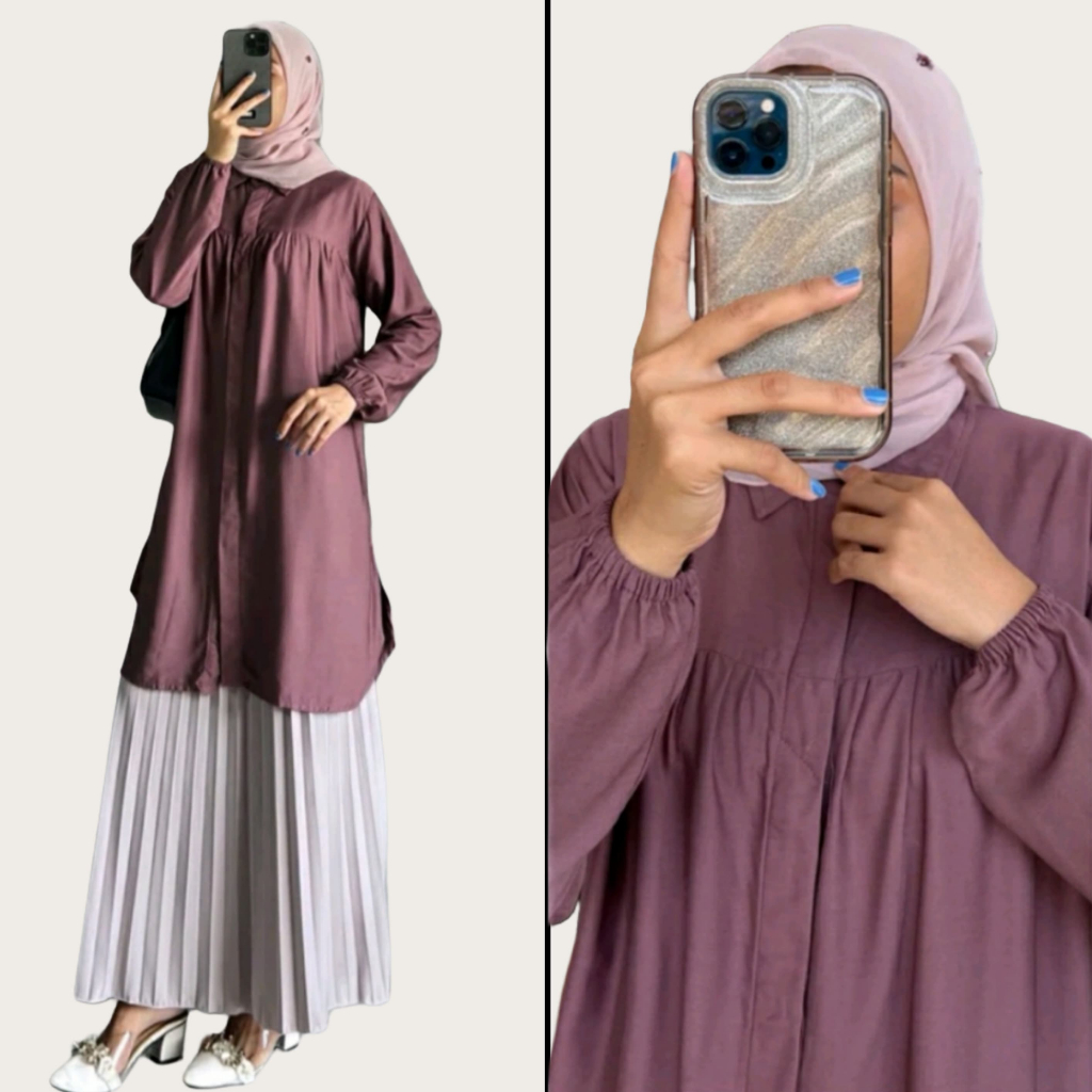 kemeja tunik rempel dadah terbaru, tunik rayon rempel dadah, tunik terbaru