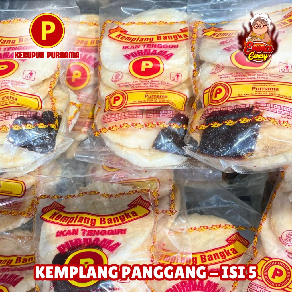 

Kerupuk Kemplang Panggang Bangka Ikan Tenggiri Purnama Isi 5 Snack Kemplang Jajanan Emma Gemoy