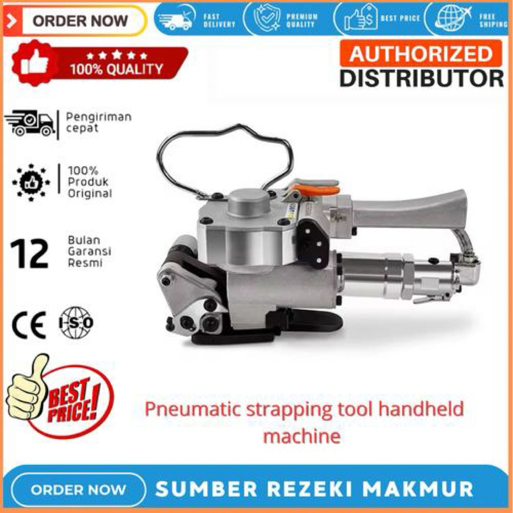 Pneumatic strapping tool handheld machine