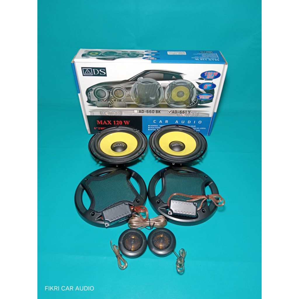 Speaker Split ADS seri AD-661Y 2way Speaker Crossover Twitter 120W Audio mobil