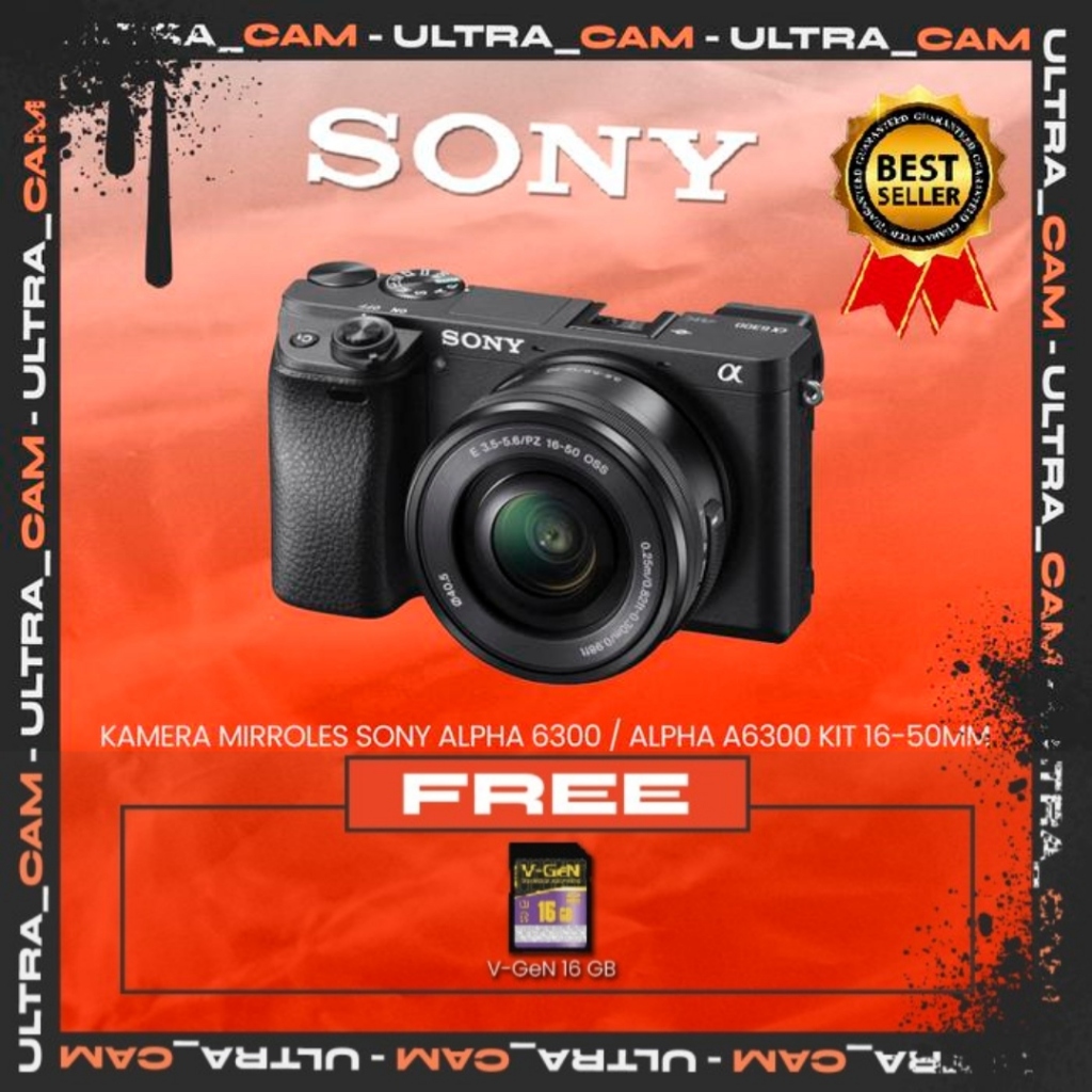 KAMERA SONY ALPHA A6300 KIT 16-50MM OSS / SONY MIRROLESS A6300 KIT 16-50MM OSS / SONY A 6300