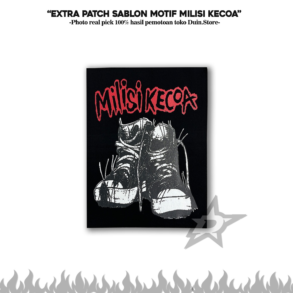 EMBLEM SABLON MILISI KECOA PATCH MUSIK/BAND/METAL/DEAT METAL PATCH BESAR BACKPATCH SABLON TEMPELAN R