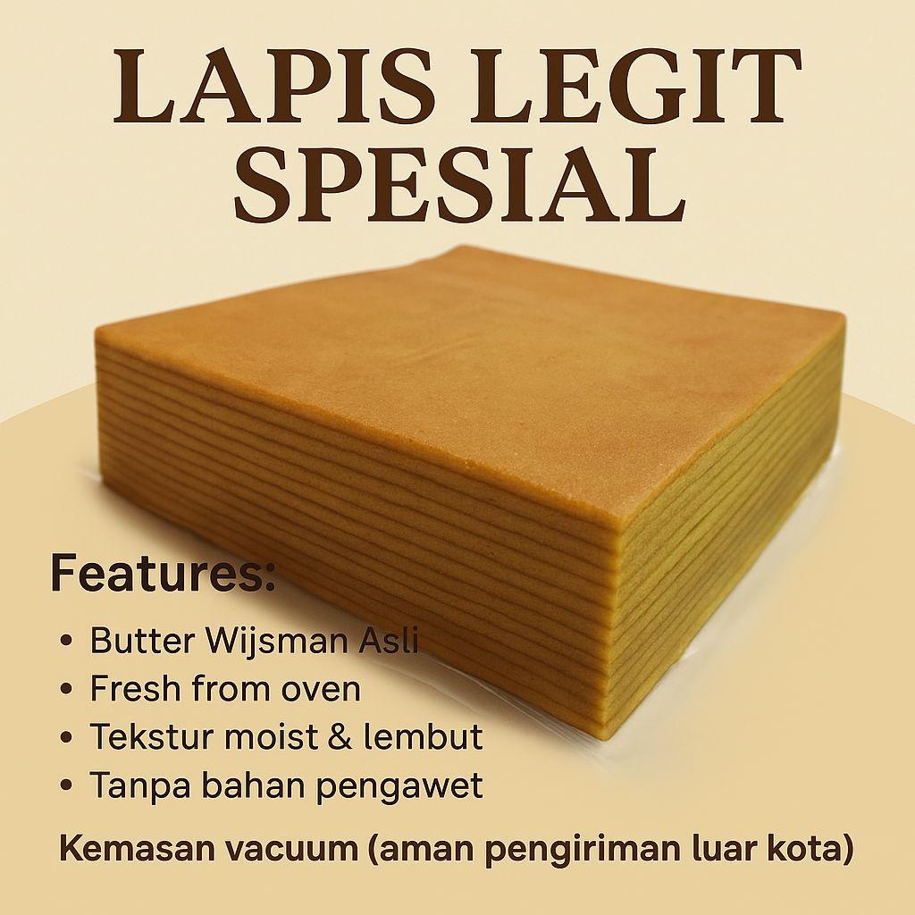 

Lapis legit original / polos super wijsman 20x20 ( Halal )
