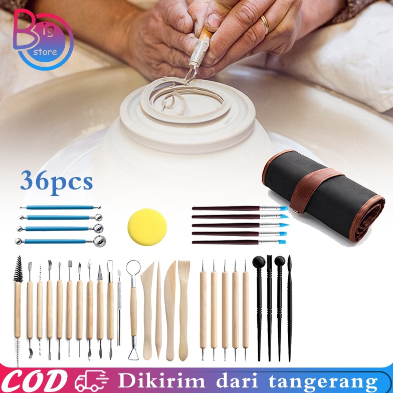 

KODE L99S 36pcsSet Alat Ukir Tanah Liat Diy Clay Sculpting Tools Alat Clay Tools Set Pottery Tool