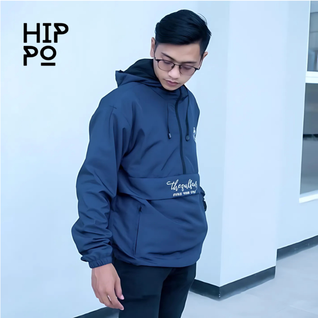 Jaket Cougle - Jaket Parasut Pria Warna Navy