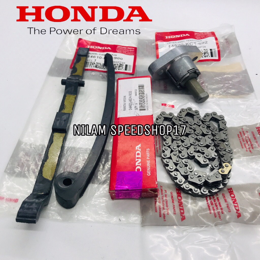 PAKET 3 ITEM TONJOKAN+RANTAI KETENG+KARET TENSIONER HONDA MEGAPRO LAMA GL PRO GL MAX NEOTECH ORIGINA