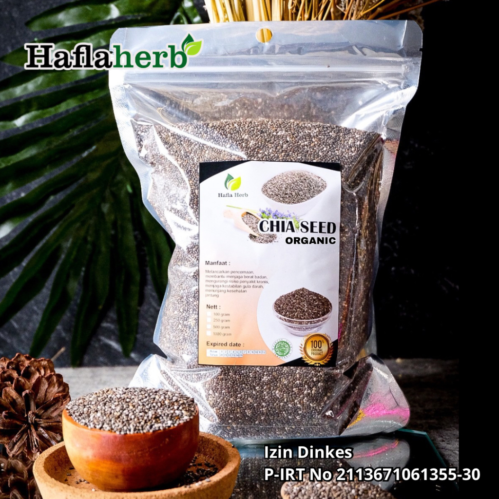 

Chia Seed Organic untuk Diet Freshly Black Cia Sead Organik fresly Biji Chia Seeds