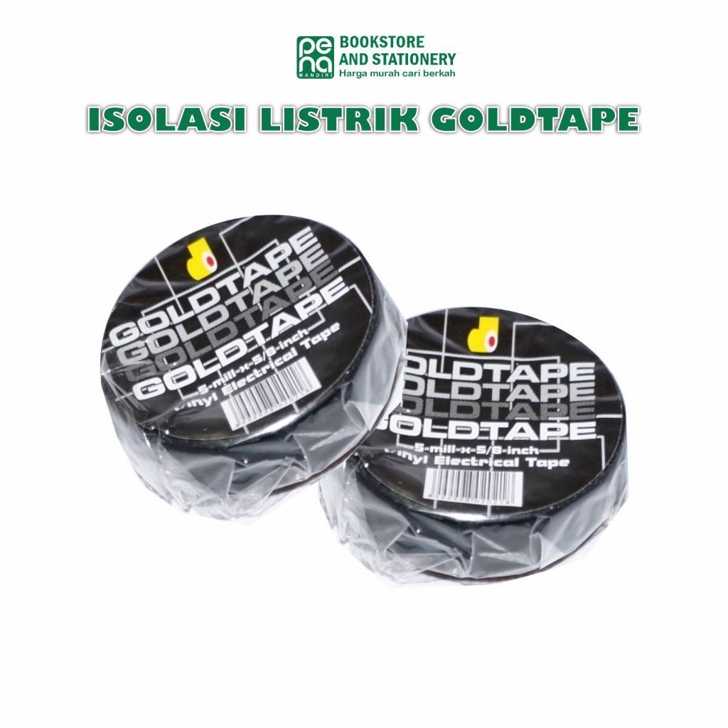 

Isolasi Kecil Hitam Goldtape Solasi Listrik 5mil Lengket Per Pcs