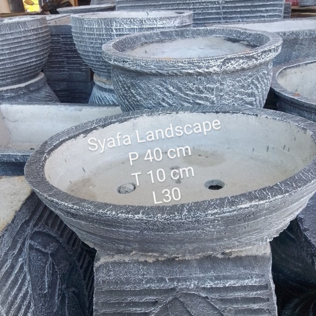 pot semen untuk bonsai bentuk oval